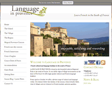 Tablet Screenshot of languageinprovence.com